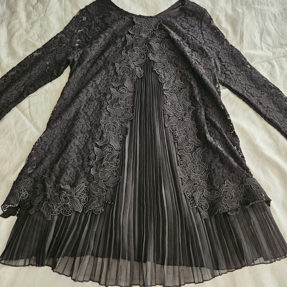 Black Lace Long Sleeve Dress